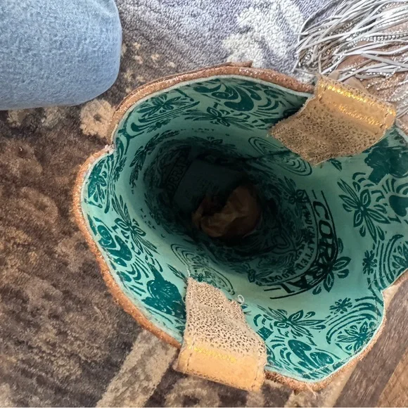 Corral NWT Corral Shimmering Crystal Fringe Western Boots - Picture 11 of 11